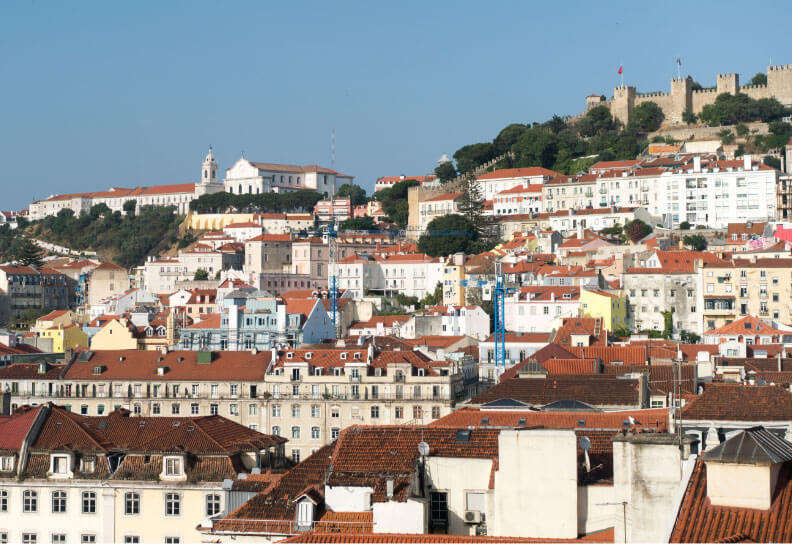 Lisbon castle hills